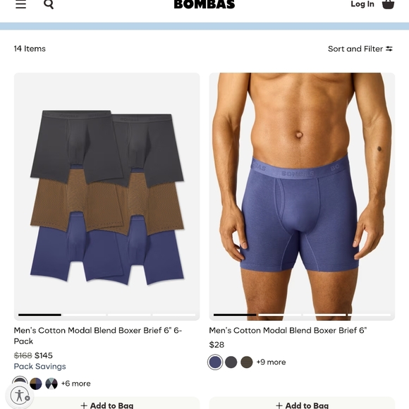 (30)Bombas Men's Underwear 3 Pair All Are Black - Picture 3 of 3